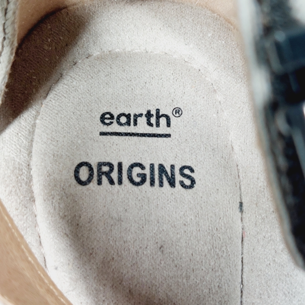 Earth Origins Naples Natasha Platinum Leather Espadrille Wedge Sandals D144 - Picture 14 of 15